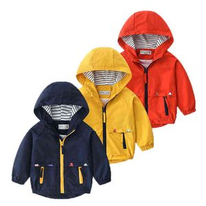 Autumn Boys Jacket Cute Cartoon Car Windbreaker Outdoor Sports Hooded Jacket For Boy 2021 New Style Kids Sweatshirt Outerwear J220718