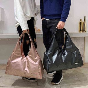 Stor kapacitet casual handväskor lady designer axelväska kvinnlig rese yogapaket män fitness rosa duffel för kvinnor 220608