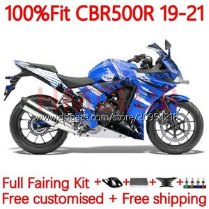 القالب الحقن OEM لـ Honda Body CBR500 CBR 500 R RR CC 500R 500CC 19-21 Bodywork 135no.155 CBR500CC CBR500R 19 20 21 CBR500RR 2019 2020 2021 Fairings Lucky Blue