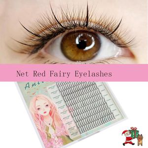 Falska ögonfransar Anlinnet A-10D Fishtail Eyelash Extension Premade 3D Mink Individual Fish Tail Hair Mixed Packfalse