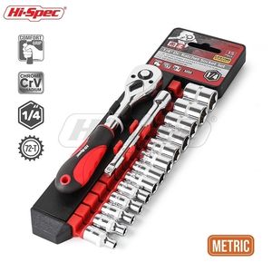 HisPec 15pc 14 metriska sockelplantar CRV Drive Bike Torque Spanner Set 414mm Mini Ratchet Auto Repair Tools Y200323