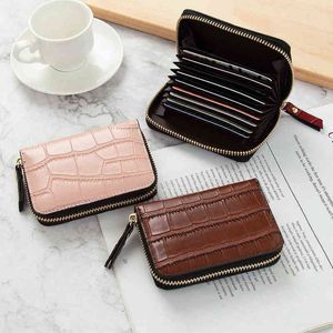 wallets for women Women Slim Pu Leather Credit Card Bag Zipper Holder Case Wallet 220627