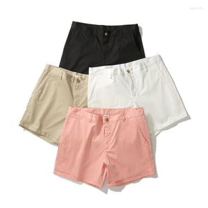 Heren shorts Men Summer Beach Casual Jogger Cotton Blend Cargo Short Pants Plain Slim Fit White Black Pink Khaki Men s Heat22
