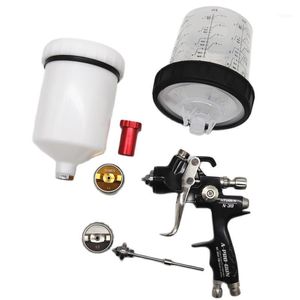 Professional Spray Guns Gun 1.3/1.7mm Nozzle Car Repair Paint With 400CC PPS Tank Air Mixing Cup And Adapter