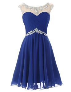 Perlenbesetztes Chiffon-Abiballkleid, kurzes, bauschiges A-Linien-Mini-Graudations-Cocktail-Abschlussball-Partykleid A10