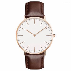 Armbanduhren Mode Lässig Quarzuhr mit Gold Splitter Leder Tuch Armband Armbanduhr Einfache Designer Frauen Männer Uhren Uhr Orologi