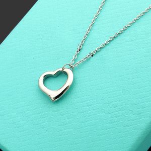 designer LOVE jewelry women Necklace luxury Heart Necklaces silver Jewelry as gift with box