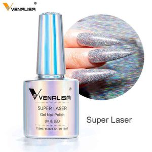 NXYネイルジェルスーパーレーザー7 5MLポリッシュグリッター効果Nagellakマニキュアワニス石鹸UV LEDラッカー0328