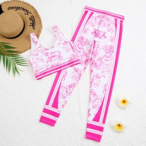 Irmã quente calças de duas peças magro estiramento designer duas peças define roupas femininas alta elástica famosa roupas femininas magro leggings roupas esportivas