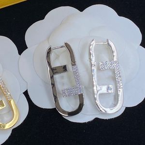 Stud Designer Silver Letter Earrings Stud For Womens Diamonds Gold Earring Fashion Luxury Earrings Jewelry Women Mens Hoop Earring Gift TT