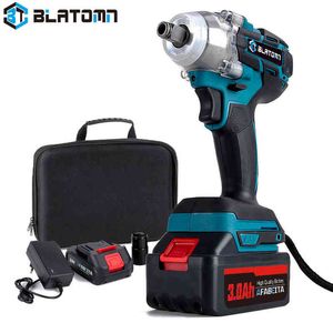 Brushless Cordless Electric Impact Wrench Rechargeable Inch Wrench Electric Tools Can Be Used To Tighten Screws H220510
