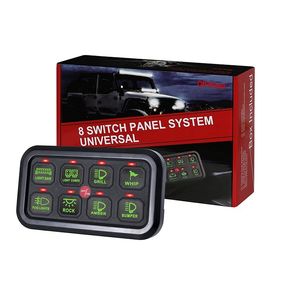 Led-relaisschalter großhandel-8 Gang Panelschalter mit Universal Circuit Control für Relay System LED Ein Aus Pod Touchbox Set für Autos