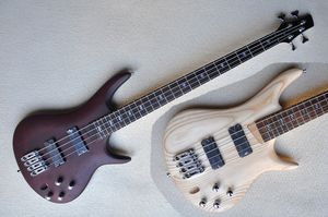 Factory Custom 4-saitige rotbraune/natürliche E-Bassgitarre mit Palisandergriffbrett, verchromter Hardware, Angebot maßgeschneidert