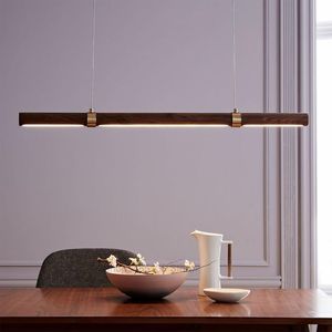 Lâmpadas pendentes de imitação italiana Luzes de madeira Modern Led Metal Hanging Lamp Room de jantar Cafe Bedroom Cozinha Luminárias de casa