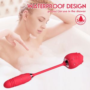 Vibratore per succhiare rose per donne Stimolatore per clitoride Ventosa per capezzoli Vibrante Love Egg Articoli intimi Giocattoli sessuali per adulti