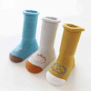 Casques de algodão recém -nascido meias de bebê mais velas de veludo meias Antislip Bebês meninos garotos de chão de joelho em casa High Socks Ano J220621
