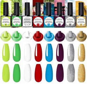 Nail Art Kits 8 Colors Gel Polish Set Varnish Soak Off LED Kit Red Gifts Manicure DIY HomeNail