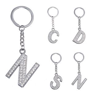 Tornari percorsi Crystal Diamond English Letter Keechain DECORAZIONE CHIAVE CHIAVE A-Z