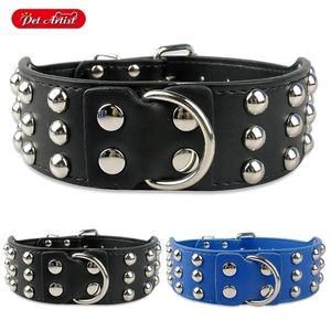 3 Sizes Leather Dog Collar for Medium Large Breed 1724" Y200515