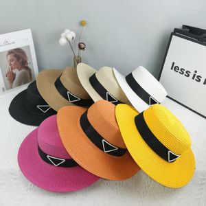 Luksusowy projektant Bucket Hat Summer Men's Men's Triangle Design Design Słomy Hats Hats Oliv22