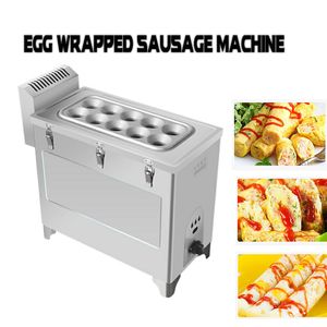 Kitchen Appliance Commercial Food Egg Sausage Grilling Machine 10 Holes Gas Eggs Roll Maker Machines High Efficient