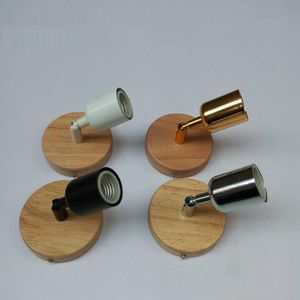 Wall Lamps Modern Wood Lamp Holder E27 Ceramic High Temperature Universal Head Corridor Balcony Bedside