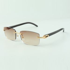 Enkla svarta Buffs solglasögon 3524012 med 56 mm linser för män och kvinnor