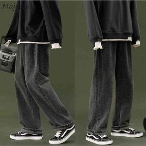 Men Jeans Solid Plus Size 3XL Loose Simple Retro Vintage Mens Denim Trousers Korean Style Leisure All-match Streetwear Harajuku G0104