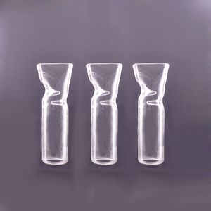 OD 12 mm Mini-Rauchzubehör, Glasfilterspitzen, flache Öffnung für Wasserpfeifen, trockene Kräuter, Tabak, Blättchen, dicke Pyrex-Rauchpfeifen