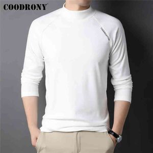 COODRONY Marca Autunno Inverno Dolcevita Manica Lunga T-Shirt Uomo Vestiti di Alta Qualità di Colore Puro Morbido Caldo T Shirt Uomo Top Z5118 T220808