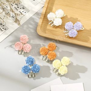 Legierung Rose Haar Clip Koreanische Mädchen Top Clips Haarnadeln Für Frauen Sommer Mode Headwear Haar Zubehör