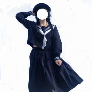 Clothing Sets Japanese School Uniforms Style S-4xl Student Girls Navy Costume Women JK Suit Sailor Blouse Pleated Skirt SetClothing
