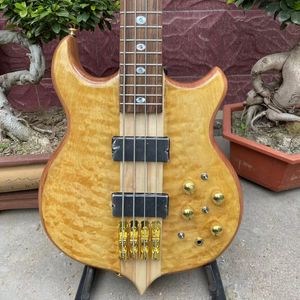 Özel Alemb Style 4 Dizeler Elektro Gitar Bas Aktif Pikap Akçaağaç Boyun