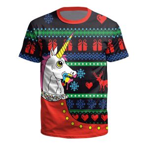 New 3D Printing Christmas Fashion Men Women Tracksuits Crewneck T Shirt Plus Size S-6XL Harajuku 014