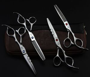 Straight Handle Joewell 6,0 tum silverfrisessax som skär / tunnare sax Professionell barberverktyg