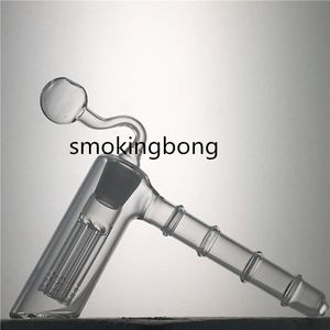 Hand Smoke Pipe Glass bubbler Oil Burne Water pipes thick glass Smoking Arms Tree Hammer 18mm Banger