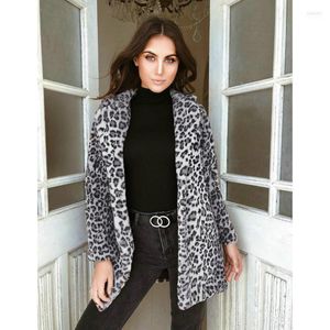 Frauen Jacken Hohe Qualität Luxus Faux Pelzmantel Für Frauen Winter Warme Mode Leopard Künstliche Mäntel Jacke
