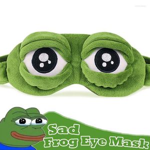 Beralar üzgün kurbağa uyku maskesi göz farı peluş göz kapağı seyahat rahat hediye göz bağı sevimli yamalar yumuşak karikatür çocuk yetişkinler için uyuyan elob2