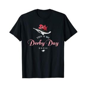 Erkek Tişörtleri Derby Day Giysileri Bu benim Derby Day Elbise T Shirt sözleri Teklif Sokak Giyim Grafik Tee Üstler Özelleştirilmiş Ürünler