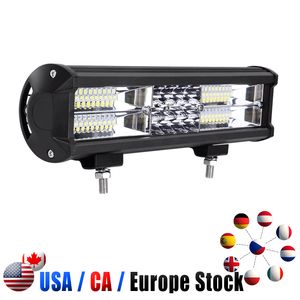 12 inch LED Light Bar W Floodlights Lm Tri Row Flood Combo Driving Light Wiring Harness IP67 Lamp Fit voor Pick up Jeep Truck Tractor AC12V V USASTAR
