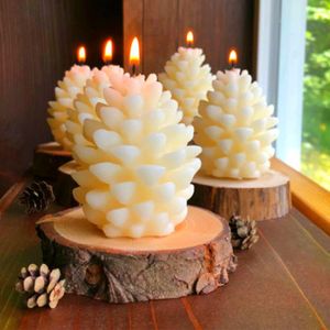 Pine Cones świecy silikonowa pleśń DIY Ball Aromatic Making Żywika