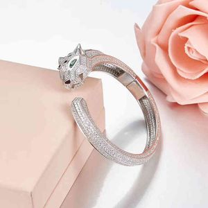 Leopard Bracelet K Family sterling silver card family excited womens fashion exaggerated atmosphere trendy hand jewelry 001