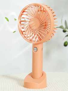 Summer New Handheld Electric Fan Portable Desktop med mobiltelefonf￤ste Hand Holding USB uppladdningsbar tre-v￤xlad vindhastighet mini-fl￤kt