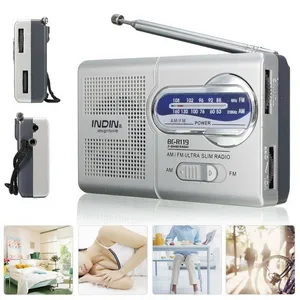 R119 Radio Outdoor Portable 3V Multi-function AM FM Antenna Telescopic Receiver for Old People