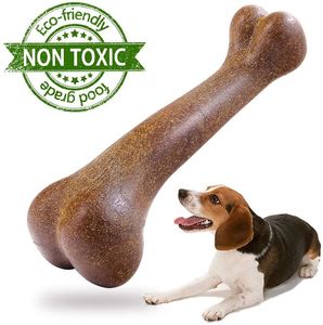 Nästan oförstörbar hundben naturligt icke-toxiskt anti-bitvalp leksaker för små medelstora hund husdjur tugga spel tandvård stick