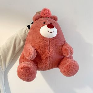 Groothandel aangepast pluche speelgoedkussen knuffeldier op maat gemaakte schattige pluche beer pop