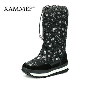 أحذية Womens Winter Knee High Boots بالإضافة إلى حجم كبير عالي الجودة من النساء أحذية أفخم وصوف Women Winter Boots 201029