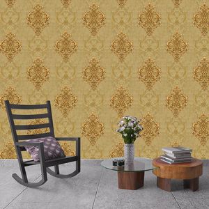 Wallpapers Premium Golden Flowers Wallpaper Stickers Pink Girls Rooms 3D Wall Papers Floral Wedding Decor Non-Self Adhesive Sticker