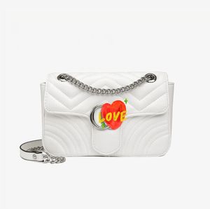 Najwyższej jakości Silver 2g Love Heart Moda Torby Lady Kobiety Torby Na Ramię Torebki Torebka Wieczór Torba Travel z Dustbag Card Top Leather Piękny prezent G9910