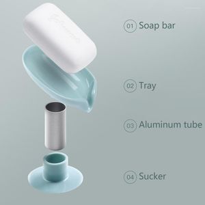 Portasapone 1 PZ Piatto a ventosa per doccia da bagno Portafogli portatile Vassoio in spugna di plastica Accessori da cucina